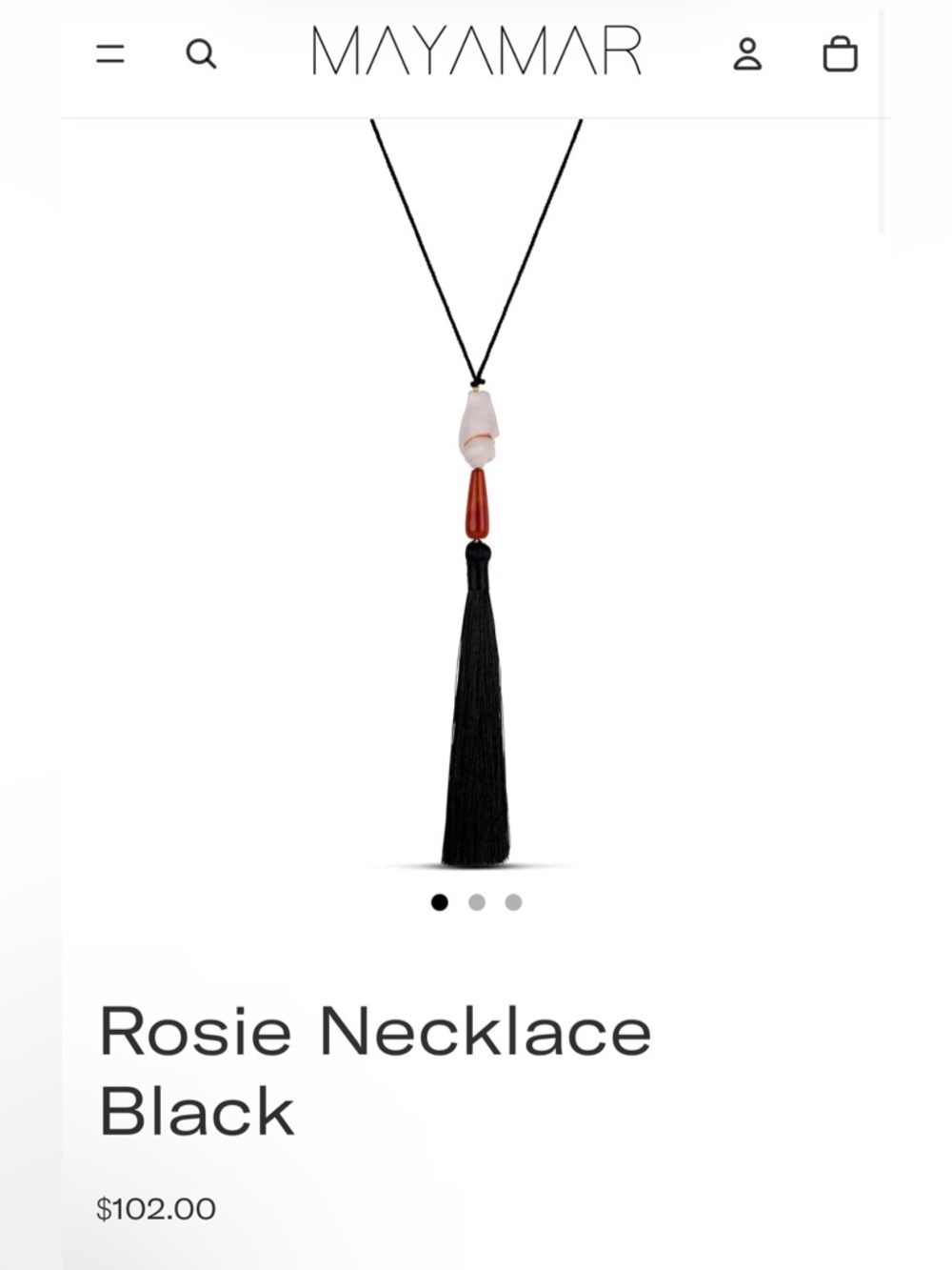 MAYAMAR Rosie Necklace - Black